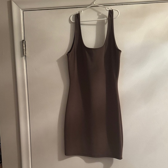 Brown Sleeveless Bodycon Dress - Picture 1 of 3